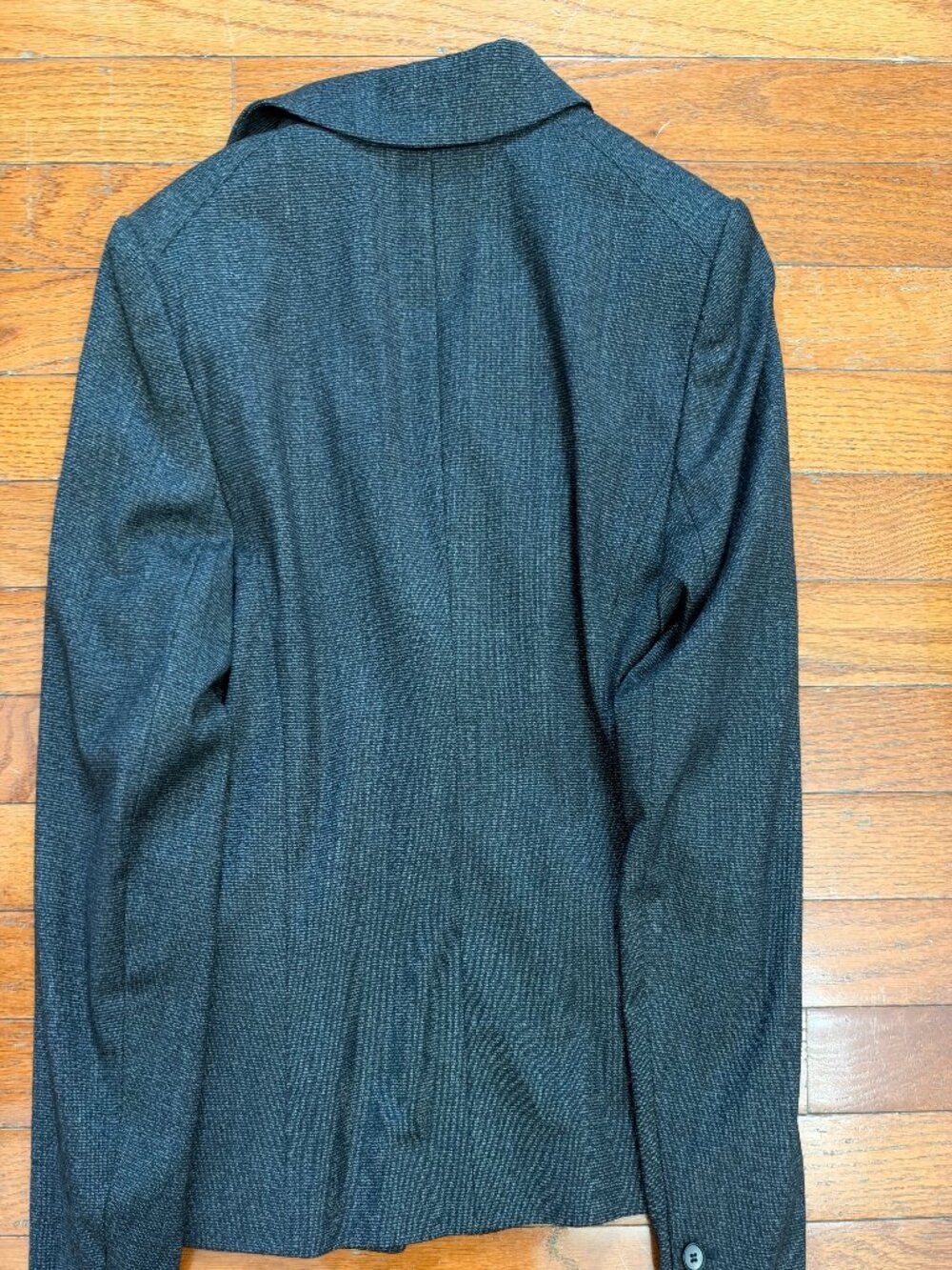Ann Taylor Wool Blend Charcoal Gray One-Button Blazer Women's Size 6 - Picture 4 of 4